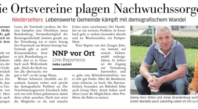 Ortsvereine plagen Nachwuchssorgen